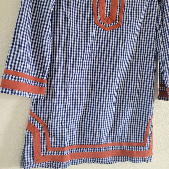 New With Tags Castaway Nantucket Island Gingham Tunic Dress Size Small - Picture 3 of 11